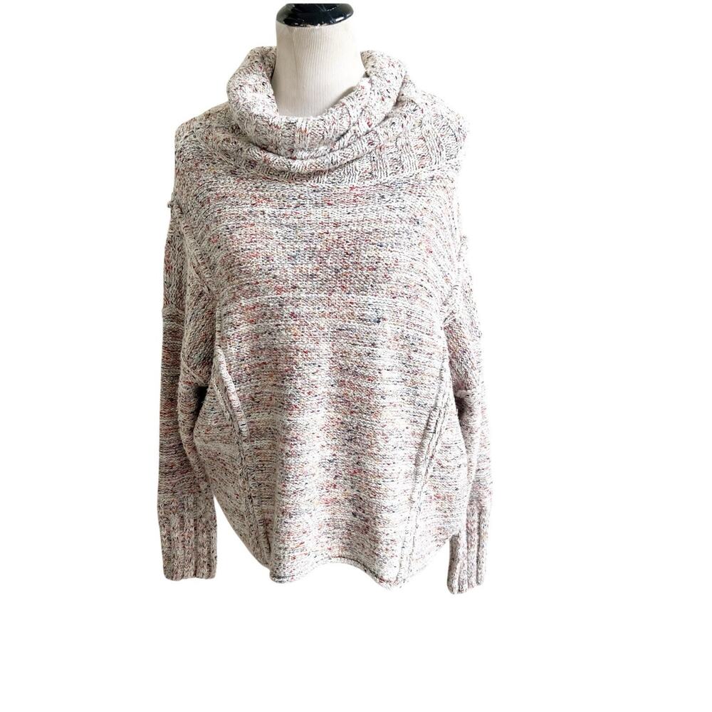 Anthropologie Pilcro Alani Mock Neck Sweater Size Small Multicolor